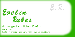 evelin rubes business card